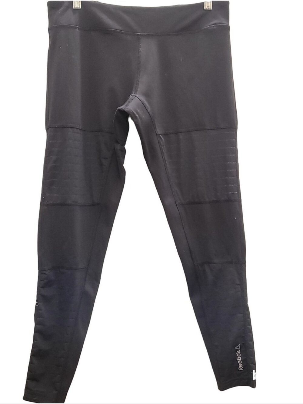 Reebok Speedwick Black Mesh Leggings Sz L